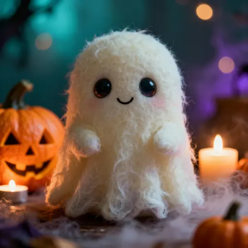 Adorable Fluffy Ghost — Halloween Portrait