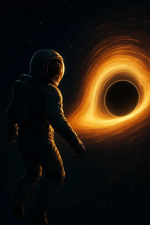 Astronaut and Black Hole Encounter