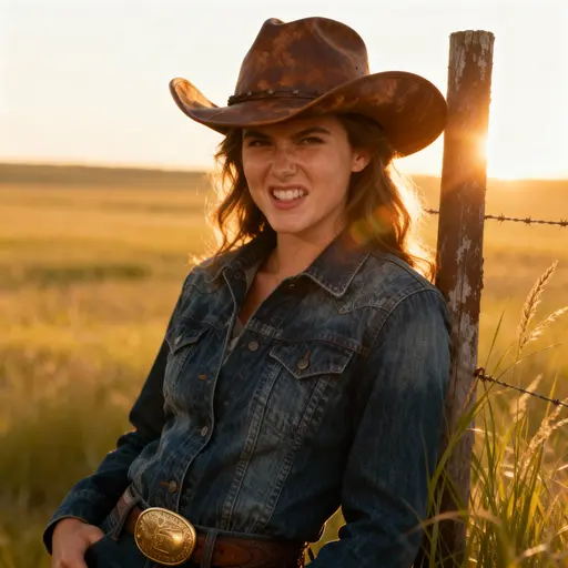 make her display a angry facial expression