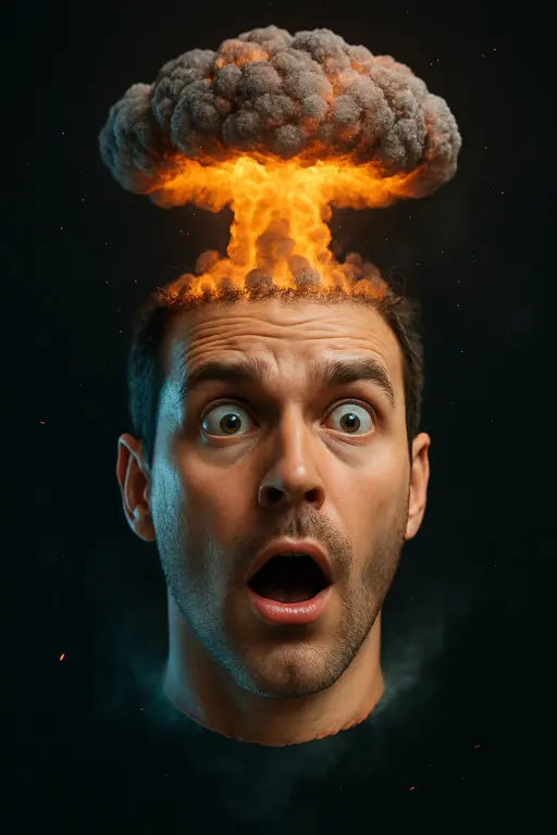 Mushroom-Minded Surreal Portrait