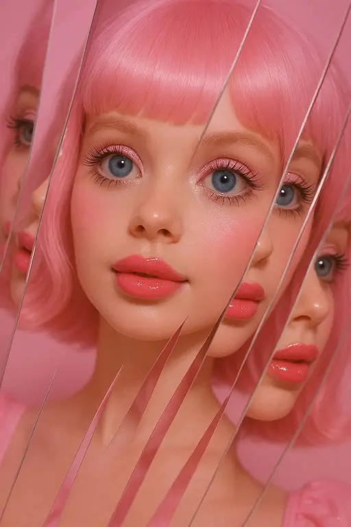 Pink Reflections in Kaleidoscopic Dreams