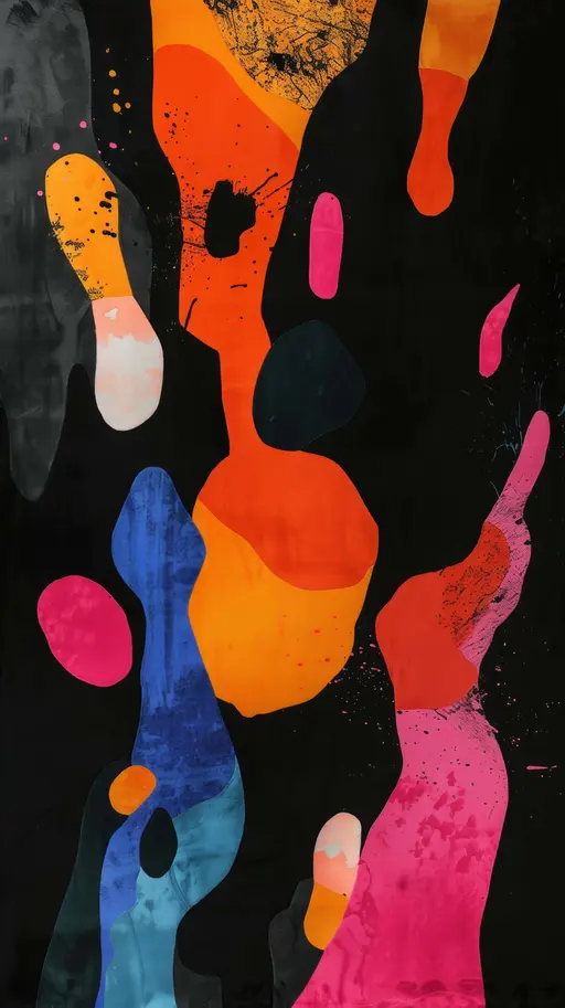 Silhouettes in Neon Dreams