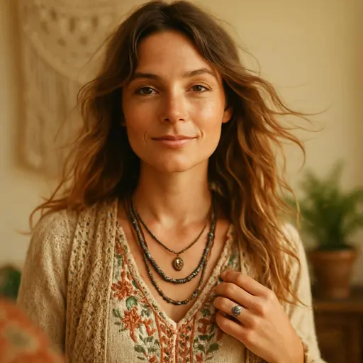 Sunlit Bohemian Square Portrait